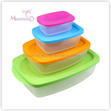 4pack Bento Lunch Box, Colorful Microwave Plastic Storage Food Container